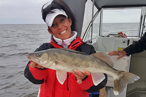 image of woman with walleye