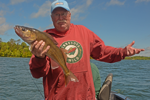 image of mike cooley with big walleye