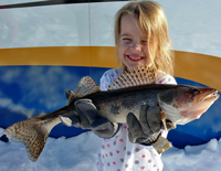 image of Elizabeth Determan with big Sauger