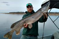 image of travis madzaro with big pike