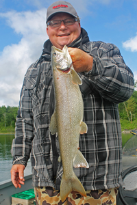 image of brian griffith with rainbow trout