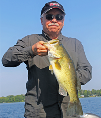 image of terry wickstrom with big bass