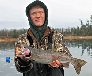image of Eric Steere with nice Rainbow Trout