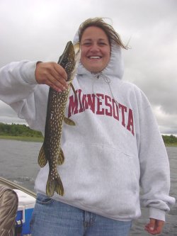 image of girl with northern pike