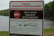 Infested Water Sign