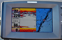 Humminbird Screen Showing Fish