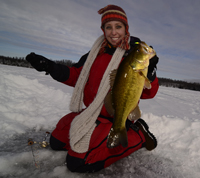 Melinda Hays Ice Fishing Largemouth 