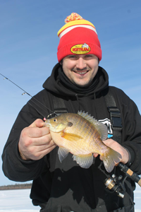 image of Blake Liend with Bluegill caught on Bass Lake