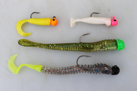 image of fishing jigs showing hot colors