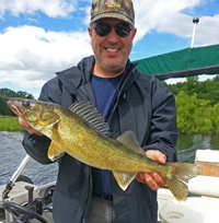 image of nice Walleye caught on ball club lake