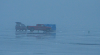 image of vehicle traffic on Leech Lake