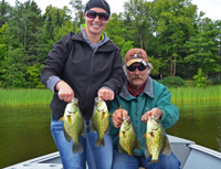 image of Jessica and Bud Drewlow with big crappies