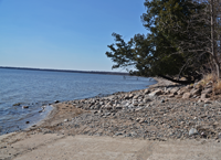 image of low water at Bowtring Lake