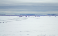 image of ice conditions at Bowstring Lake