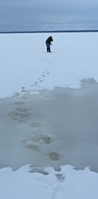 image of ice conditions on lake winnie