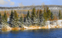 image of lake going ice free