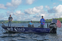 image of justin bailey at fishing with vets event