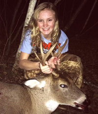 image of celia clusiau with nice buck