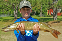 image of nice pike caught on ball club lake