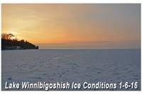 image of ice conditions at highbanks on lake winnie