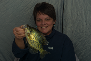 image of the Hippie Chick with nice Crappie