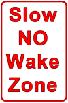 image of no wake zone