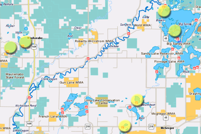 Interative Map of the McGregor Lakes area