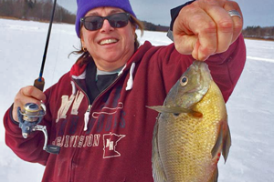 image of woman with big bluegill