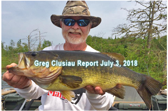 image of greg clusiau with big bass