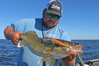 image of andy walsh with big walleye