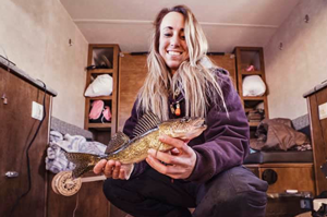 image of woman with nice walleye