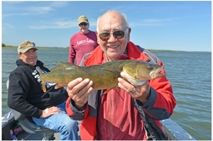 image of angler on Bowstring Lake