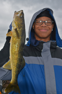 image of Teddy austin with big walleye