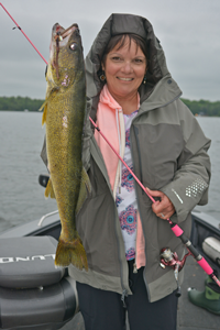 image of susan sundin with big walleye