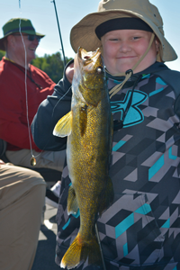 image of Brice with big walleye