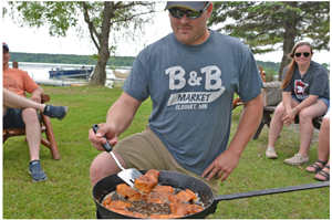 image of pat everson cooking fish