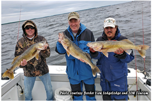 image of 3 men with big walleyes