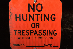 image of no hunting sign