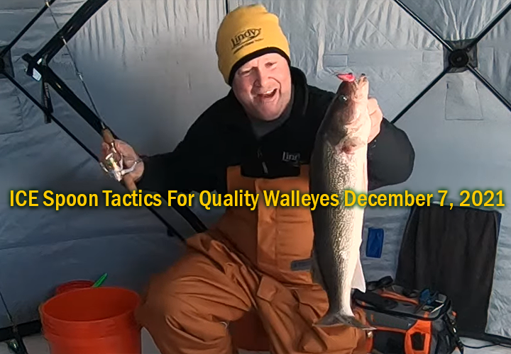 image links to video about catching walleyes with agressive glow spoon tactics