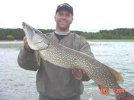 Here's a Cutfoot Sioux fall special Northern Pike caught by Dustin on a group trip to Bowen Lodge