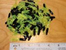 Tube Skirts 1-1/2 inch chartreuse Black 100 pack