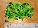 Tube Skirts 1-1/2 inch chartreuse Lime Red 100 pack