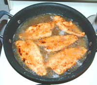 Walleye Fillets Frying In Pan