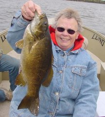 Smallmouth Bass in Sand Lake offer a nice bonus