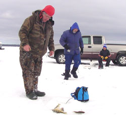 Perch Fishing Lake Winnie 2-25-08