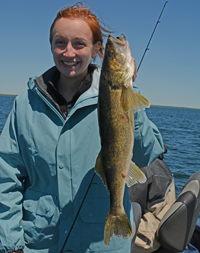 image of katherine with big walleye