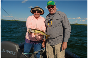 image of the hippie chick with a walleye