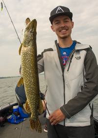 image of nathan heerts with northern pike