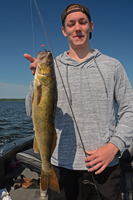 image of josh with big walleye