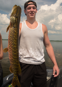 image of josh with big pike